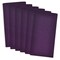 Contemporary Home Living Set of 6 Purple Solid Square Party Egg Plant Napkins 20”